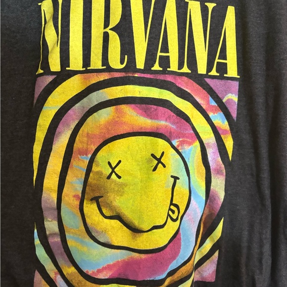 XL NIRVANA SMILEY FACE TEE - Picture 1 of 3